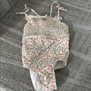 Zara girls size 4 Floral Print Swimsuit
